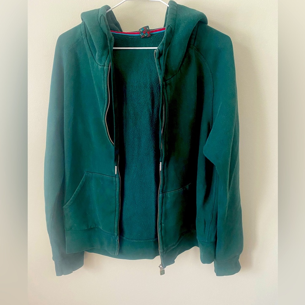 Tna Zip Up Sweater, Dark Green, Size Large